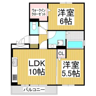 ペイサージュC【201号室】の間取り