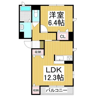 サニーヒル白樺【1階】の間取り
