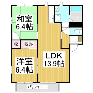 フレグランスさかい A棟【1階】の間取り