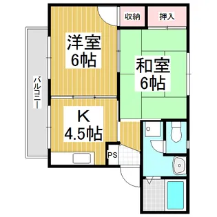 河合ハイツ【202号室】の間取り
