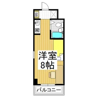 パークサイドしんこう【101号室】の間取り