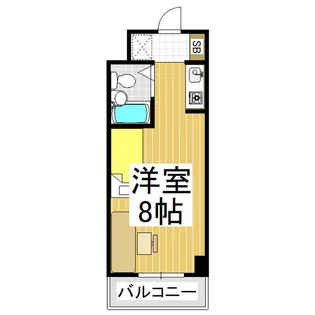 パークサイドしんこう【204号室】の間取り