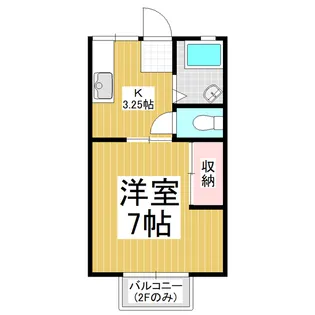横田寿コーポ【102号室】の間取り