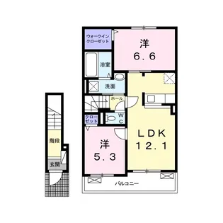 シャインB【2階】の間取り