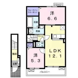 ベルフィオーレ【2階】の間取り