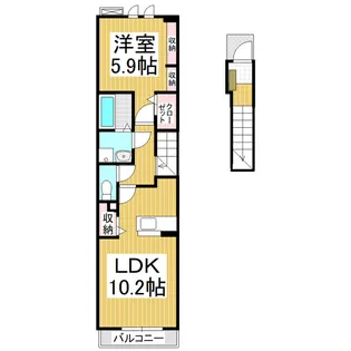 フィールフォレストⅡ【202号室】の間取り