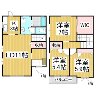 メゾンプリエールA棟【1階】の間取り