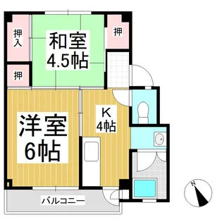 ビレッジハウス小山 2号棟【307号室】の間取り
