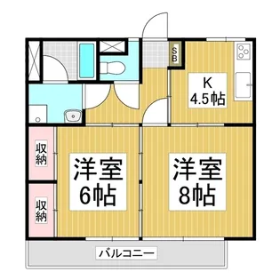 スカイコート21【203号室】の間取り