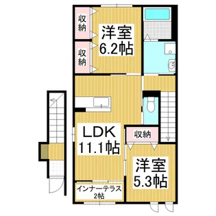 エル・ピソR【201号室】の間取り