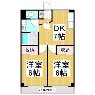 カーサ元町【101号室】の間取り