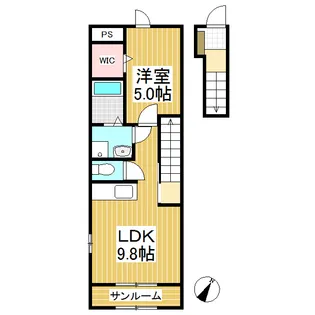 パストラル・田町【202号室】の間取り