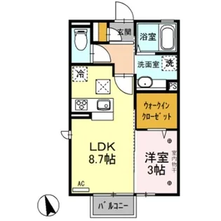 ローランド【1階】の間取り