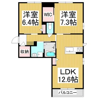 ベレオ・アクシア【1階】の間取り