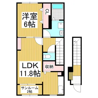 サンフラワーB【202号室】の間取り