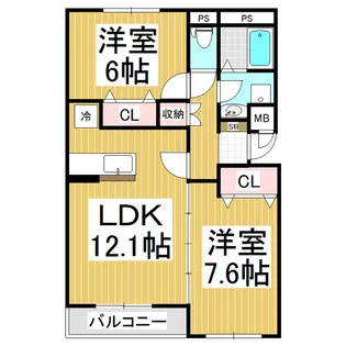 M・テーネロ・ボスコ【1階】の間取り