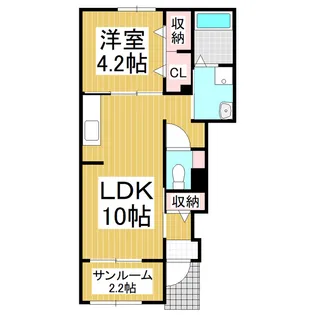 ボナール【102号室】の間取り