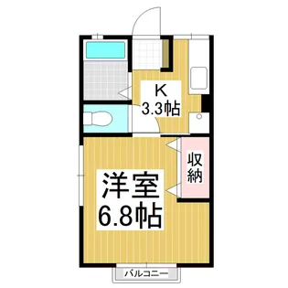 コーポ市川【2階】の間取り