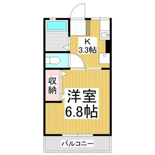 コーポ市川【1階】の間取り