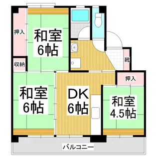 ビレッジハウス松尾1号棟【508号室】の間取り