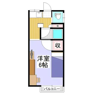 コーポ佐久間【201号室】の間取り