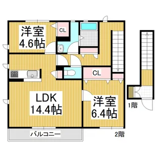 コートヤードT A【2階】の間取り