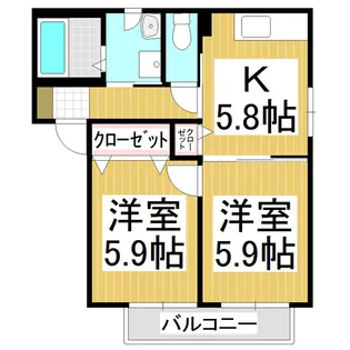 パストラルヒルD【1階】の間取り