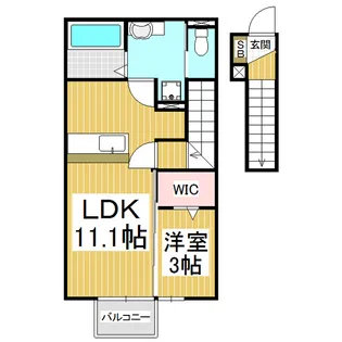 ラムール・シェモア【206号室】の間取り