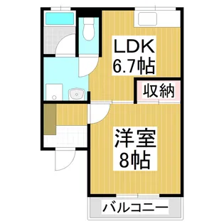 サンシャインオカムラ【105号室】の間取り