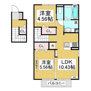 レザン・M【2階】の間取り