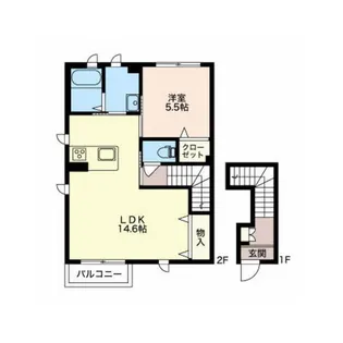 オーチャード上田原C【201号室】の間取り