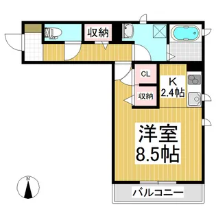 M6 善光寺下【2階】の間取り