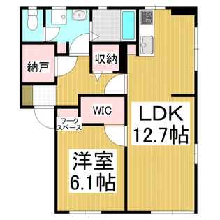 シティクレスト B棟【102号室】の間取り