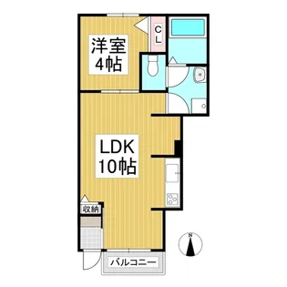 フィールフォレストI【101号室】の間取り