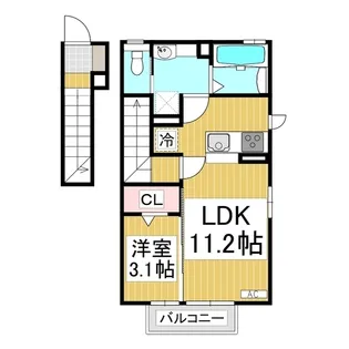 レセンテ千曲【2階】の間取り