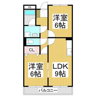 ヴィラージュK&Y【202号室】の間取り