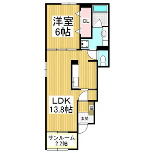 ソーレ・ユウユウ【101号室】の間取り