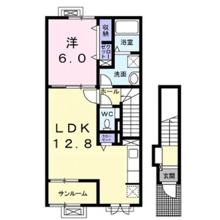 グランコートⅠ【2階】の間取り