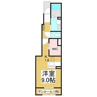 シャルール【102号室】の間取り
