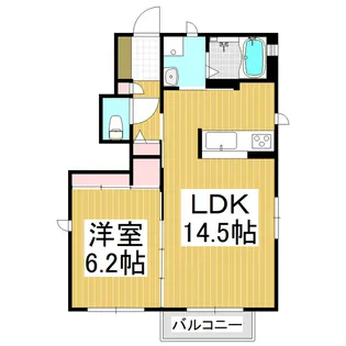 シャーメゾン パディ B【101号室】の間取り