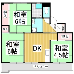 ビレッジハウス伊那福島2号棟【204号室】の間取り