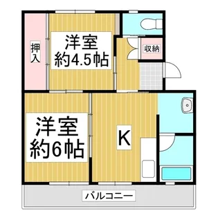 ビレッジハウス伊那福島1号棟【504号室】の間取り