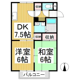 サンライフ千曲【B号室】の間取り