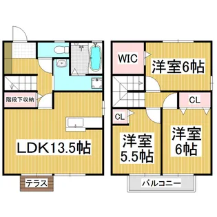 ブロッサムヒルズ【1号室】の間取り