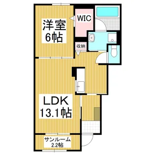 ヴィラ アストラガル【103号室】の間取り