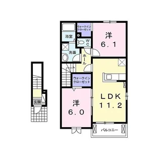 ルミエールA【2階】の間取り