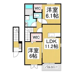 ルミエールA【2階】の間取り