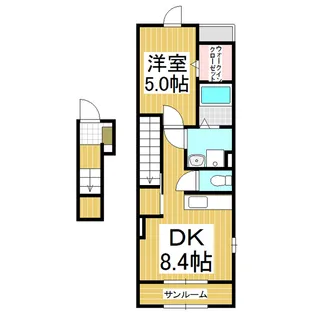 グレイスサン【201号室】の間取り