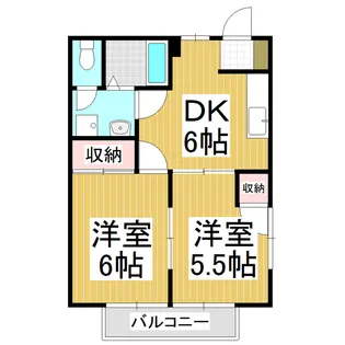ノースサイドK【1階】の間取り
