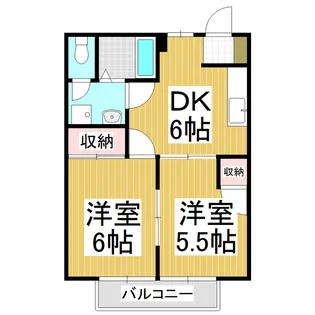 ノースサイドK【1階】の間取り